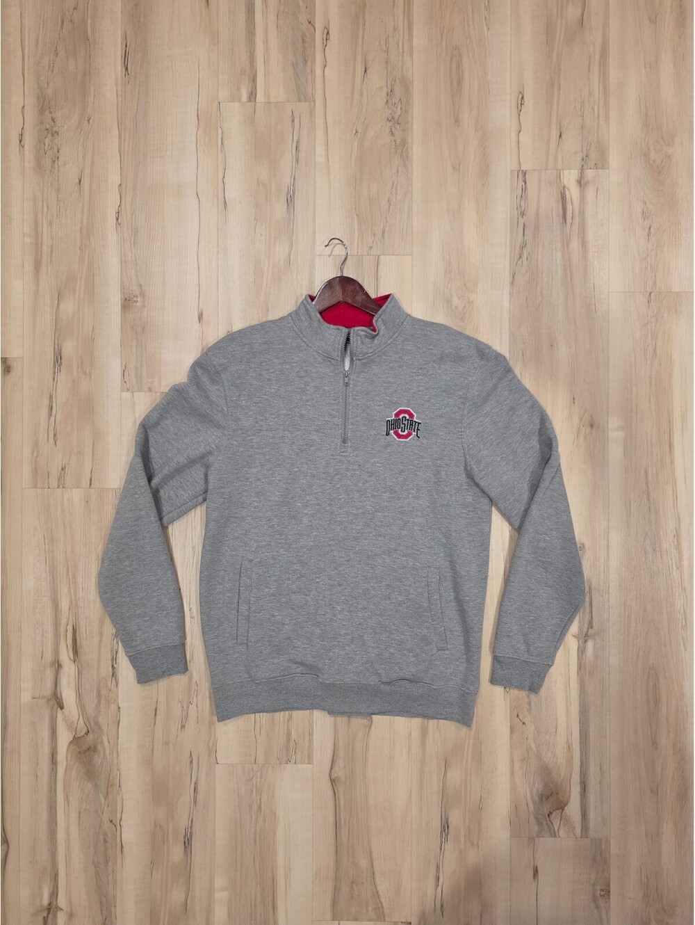 Colosseum Ohio State Men's Medium Gray Quarter Zip Sweatshirt